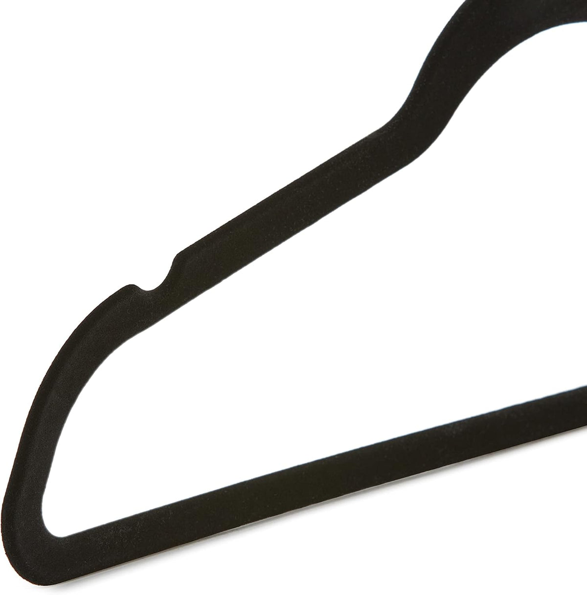Slim Velvet Non-Slip Space Saving Suit Clothes Hangers, Closet Organizer, Black/Rose Gold, 100-Pack