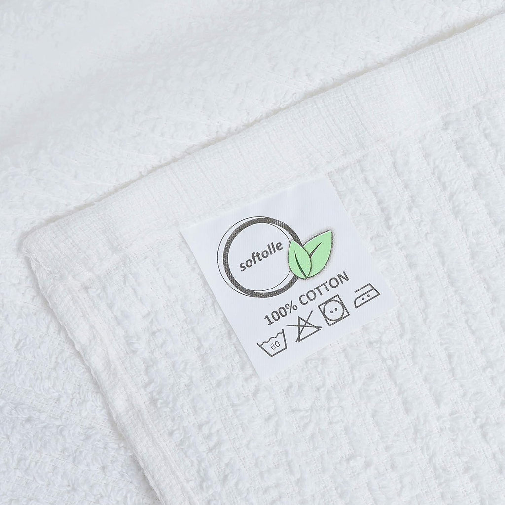 Towels Kitchen Bar Mops Towels, Pack of 12 Towels - 16 X 19 Inches, 100% Cotton Super Absorbent White Bar Towels, Multi-Purpose Cleaning Towels for Home and Kitchen Bars