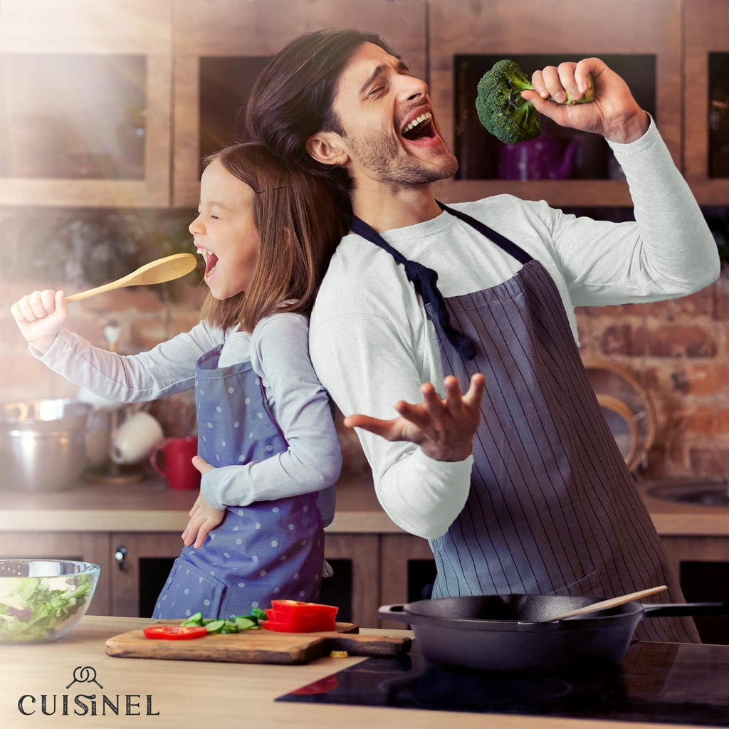 12-Inch Large Cast Iron Skillet, Pre-Seasoned Frying Pan