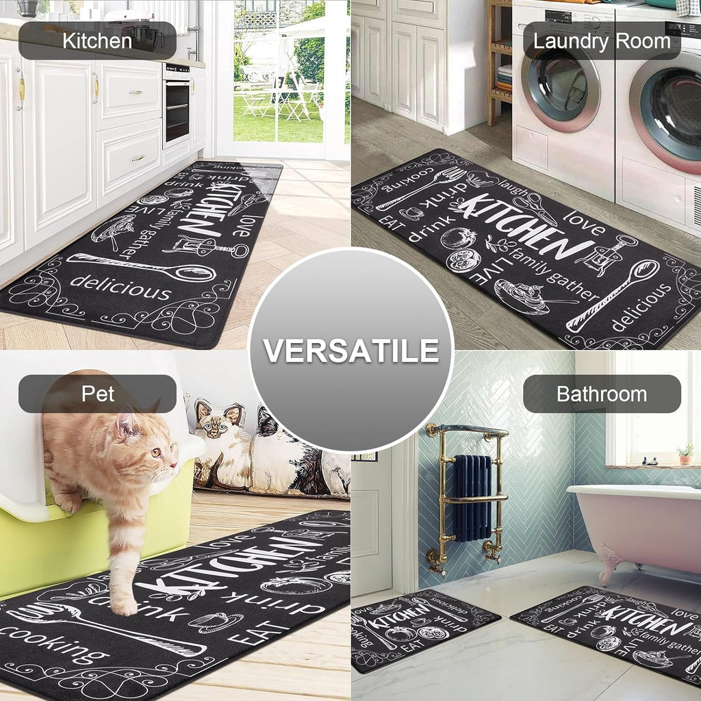 Kitchen Mats for Floor, Cushioned anti Fatigue Kitchen Rugs Set of 2