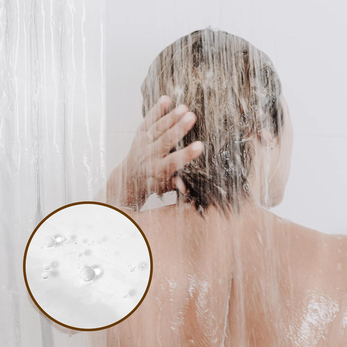 Oeko-Tex Certified Shower Curtain Liner Standard Size, Clear