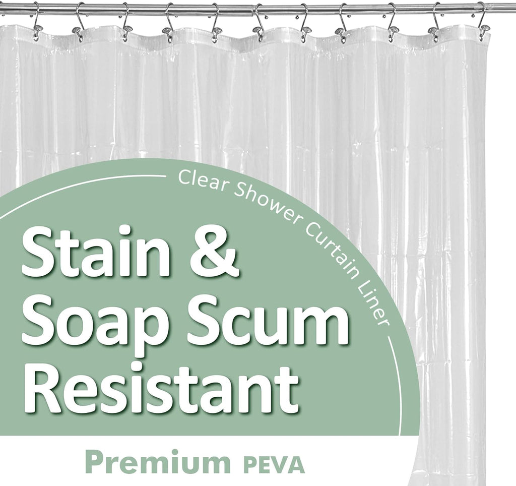 Oeko-Tex Certified Shower Curtain Liner Standard Size, Clear
