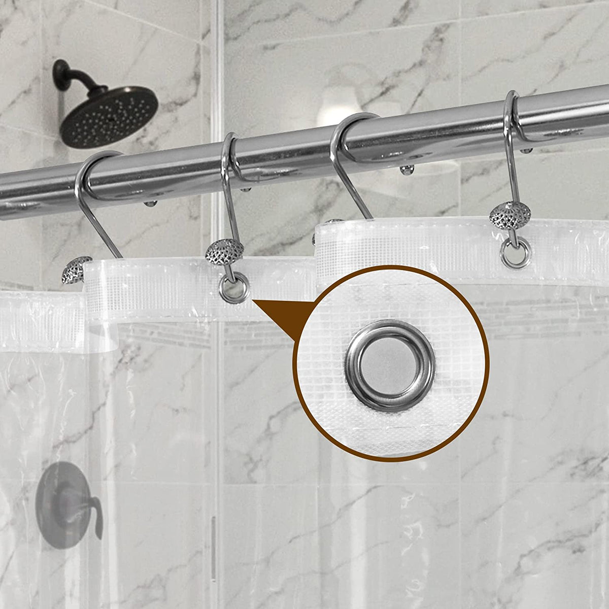 Oeko-Tex Certified Shower Curtain Liner Standard Size, Clear
