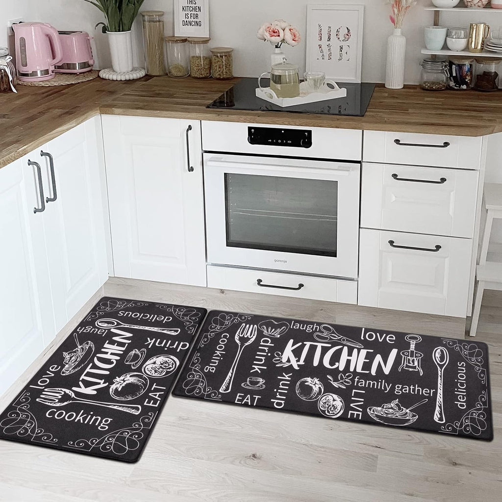 Kitchen Mats for Floor, Cushioned anti Fatigue Kitchen Rugs Set of 2